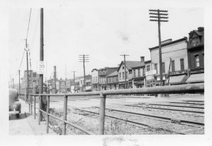 In 1941 there were 56 business establishments below the tracks in Duquesne. Photo Courtesy of J. Semago.